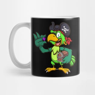 Pirate Parrot With Treasure Mug